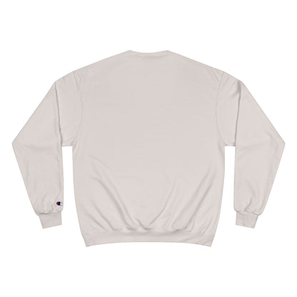SMOKEY GHOST Screen Printed Champion Sweatshirt - Unisex White Crewneck