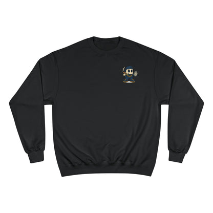 SMOKEY GHOST Screen Printed Champion Sweatshirt - Unisex White Crewneck