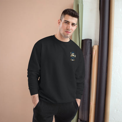 SMOKEY GHOST Screen Printed Champion Sweatshirt - Unisex White Crewneck