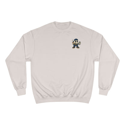 SMOKEY GHOST Screen Printed Champion Sweatshirt - Unisex White Crewneck